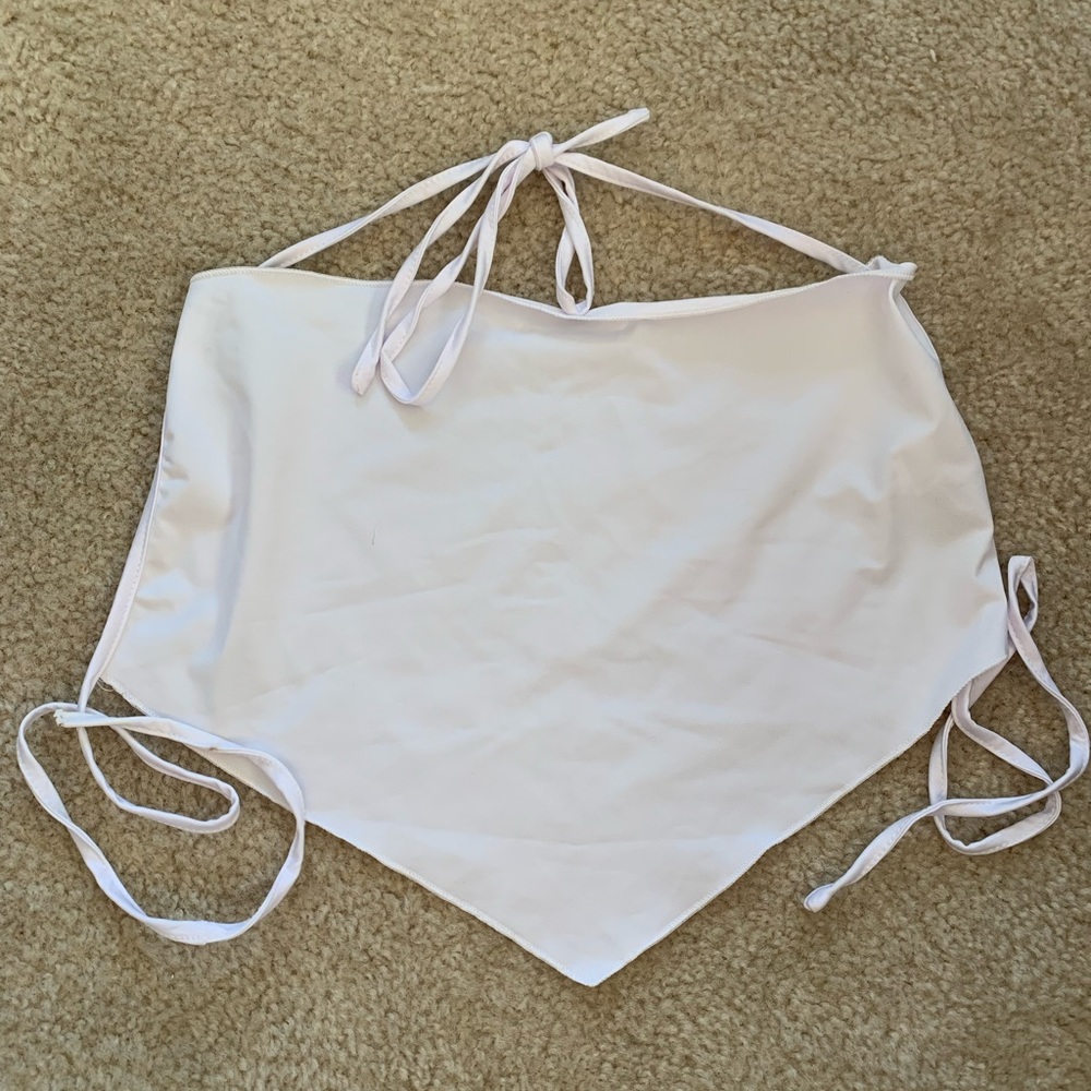 Tie back backless halter top
